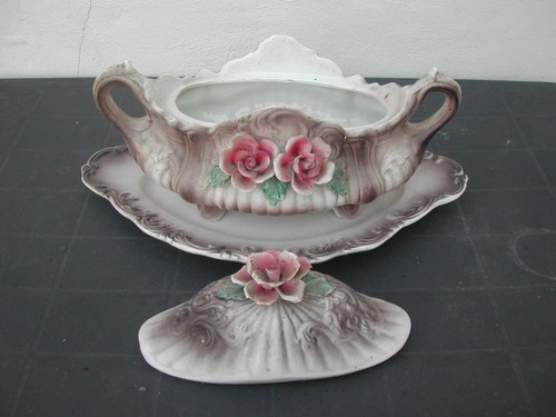 Soupiere plateau capodimonte - soupiere, +