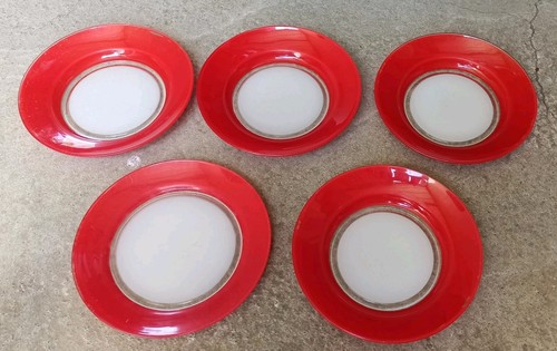 Assiettes duralex rouge - assiettes,