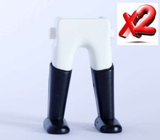 PLAYMOBIL X2 JAMBES BLANCHES BOTTES NOIRES FRANÇAISES ANGLAISES SOLDAT ANGLAI...