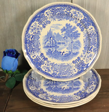 Lot de 4 Assiettes Villeroy et Boch Modèle Burgenland Bleu Allemagne D 21.5 cm