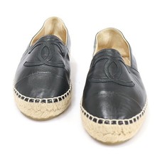 CHANEL Éspadrille femme en agneau noir 36 G29762 117643049