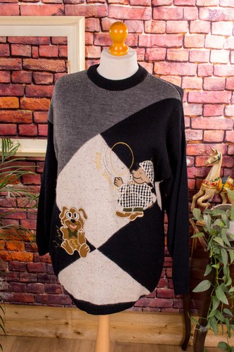 Pull vintage laine angora - laine, d'angora