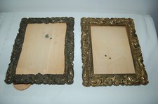 cadre ancien rectangulaire en métal à poser  manque une vitre