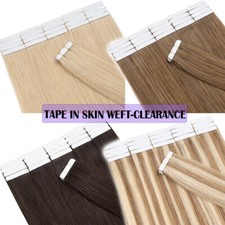 10-20-30-40 BANDES EXTENSIONS DE CHEVEUX NATURELS TAPE ADHÉSIVES REMY HAIR 51 CM