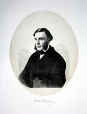 1857 Karl Von Scherzer Diplomat Portrait Bois Découpé Kretschmer