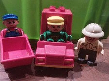 Lot autour du Zoo  Lego Duplo vintage 3 Personnages 