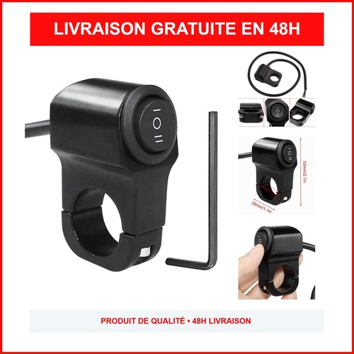 Interrupteur guidon moto mm - guidon,