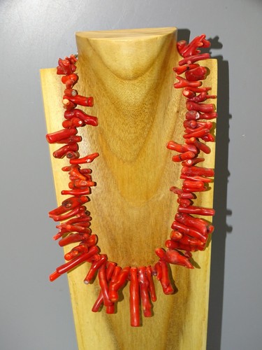 Collier vintage corail rouge - vintage,