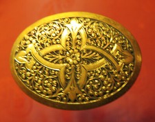 EPINGLE à CHAPEAU ancienne DAMASQUINEE OR de Tolède