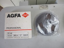 BOBINE AGFA PE 49  13 cm  360M DOUBLE TAPE NEUVE  BANDE MAGNETIQUE MAGNETIC