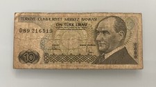 Billet Turquie 10 Livres de 1970 no D89216513