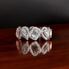 Bague de fiançailles Halo CZ