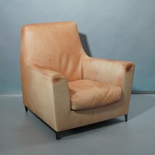 Vintage 2008 High Back Fauteuil en Cuir Rive Droite By Didier Gomez, Ligne Roset