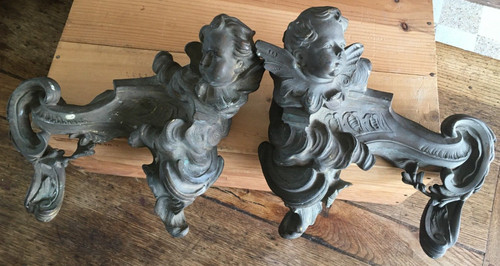 Ancienne paire chenets - de,