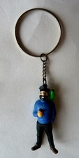 RARE FIGURINE TINTIN vers 1960' PORTE CLES hollandais HADDOCK PERROQUET VERT