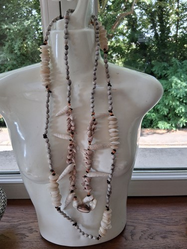 Lot colliers coquillages - 2, en