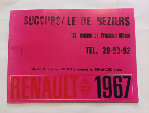 1967 catalogue voiture renault - 1967,