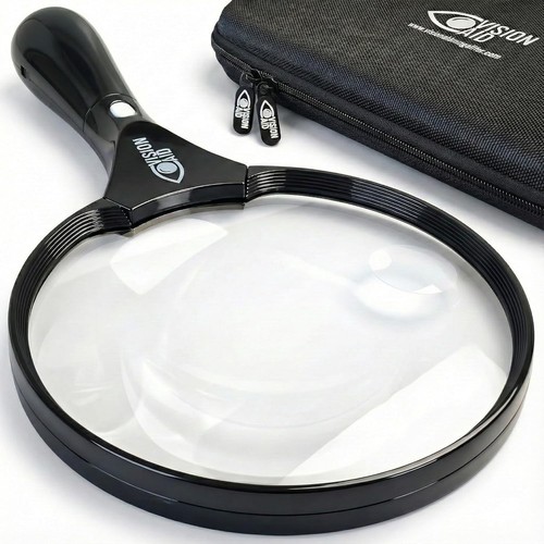 Illuminated handheld loupe - illuminated,