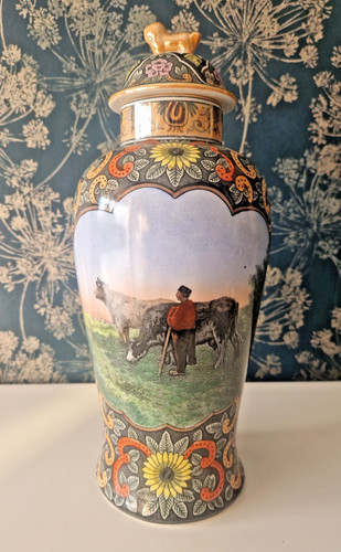 Vase potiche décor - fermier, et