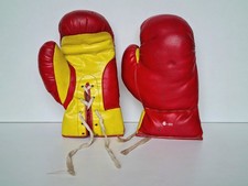 Ancienne paire de gants de boxe sport jouet pour enfant vintage années 1960-70