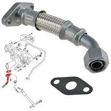 Raccord Tube Pipe Tuyau de Retour d'Huile Turbo pour 1,9 Tdi idem à 038145736C