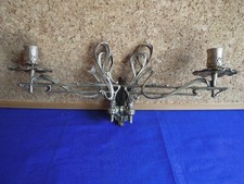 Paire de Chandeliers Bougeoirs de Piano   Bronze E.MULLER Art Nouveau