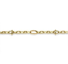 Bracelet Collier Byzantin 585er or Jaune 5 MM Épaisseur Massif 21 CM Long