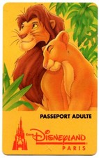 PASS DISNEY  EURO DISNEYLAND PARIS / ROI LION / ADULTE / DISNEY