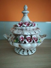 Ancienne Soupière décorative en céramique Années 70-80  Made in Italy