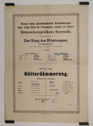 Bayreuth festival 1899 affiche - 1899,