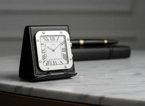 Cartier santos clock desk - cartier,