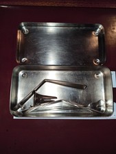 Matériel Médical année 50 BOX Boîte stérilisation en acier FRANCE