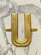 Ancienne Lettre U métal doré