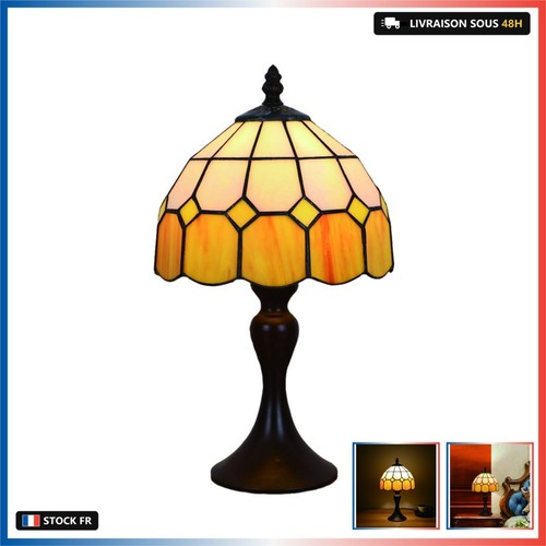 Lampe table tiffany - tiffany, jaune