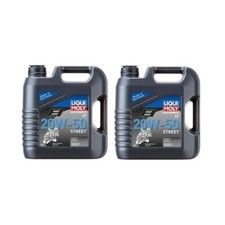 2x Huile moteur Liqui Moly pour moto 4T 20W-50 Street Bidon de 1696 8 litres