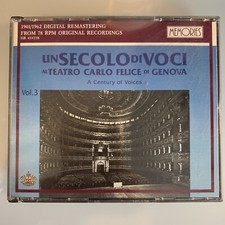 Un Siècle De Voix Au Théâtre Carlo Felice De Gênes Vol III CD, 2 Disques