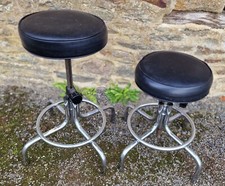 Paire De Tabourets Pivotants Réglables Vintage