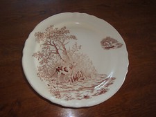 Ancien plat de présentation Longchamp  en terre de fer modèle   VENEUR