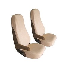 Paire de housses universelles de siège en éponge beige BANCAREL