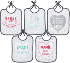 Set De 5 Bavoirs, Multicolore