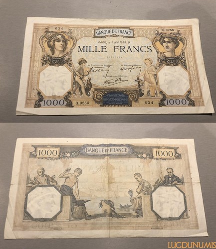 1000 francs cérès mercure - 1000,