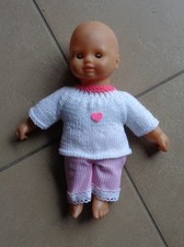 vêtements neufs pour poupon corolle 30 cm pantalon pull  cœur