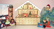 CHALET de l'Avent  pour Barbie Kelly SYLVANIAN DIORAMA Noël 2025  & 24 CADEAUX