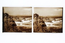 Corse Mer France Photo Stereo L1n22 Plaque de verre Vintage
