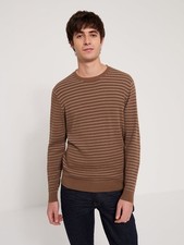 Pull Devred marron et blanc Homme Taille L neuf