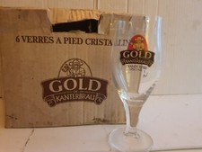 6 verres à bière Gold