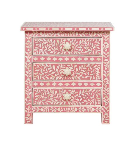 Table chevet bois rose - de,