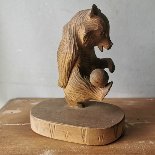 Ours sculpté bois vintage - ours,