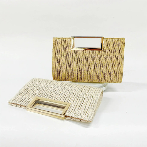 Sac pochette paille - sac,