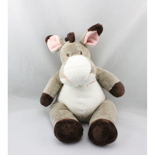 Doudou cheval ane gris - , marron